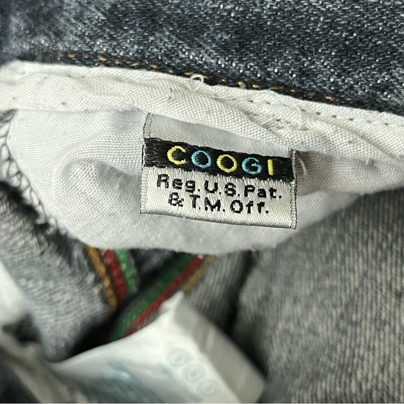 COOGI Wide-Leg Denim Jeans Boys 5 Blue 5-Pocket Mid Rise Embroidered Retro Vtg - Picture 5 of 10